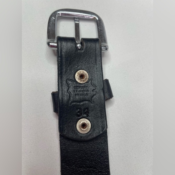 Black and Brown Braided Leather Belt Silver Buckle - Picture 6 of 8